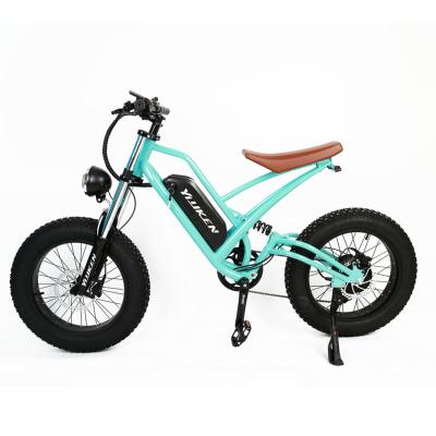 China Long Range Electric Mountain Bike Vintage Steel Moped Ebike 20 Inch Fat Big Tire Scrambler Coast e Bike for sale