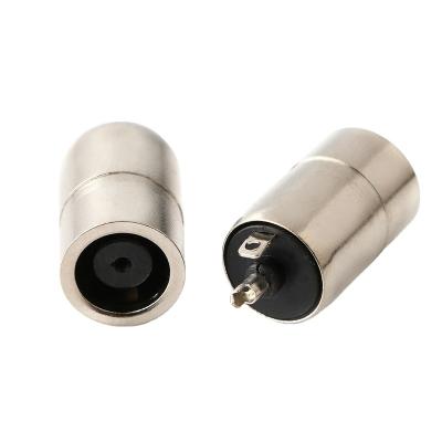 China Industrial Vertical Type 2.1mm 2.5mm 2 Pin Male DC Power Jack With Metal Shell for sale