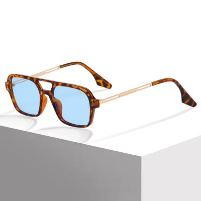 China 2021 New Fashion Optical Glasses 2021 Hot Selling Double Bridge Square Sunglasses for Central Institute of Statistics for sale