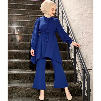 China New Arrival Online Wholesale Maxi Dress With Pants High Quality Modest Muslimah Styling 2020 Euro-America Well-designed Muslim Clothing for sale