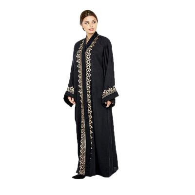 China New Casual Arrive Dubai Style Black Women Maxi Abaya Dresses For Muslim for sale