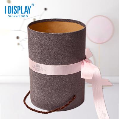 China Recyclable Ribbons Round Cap Box Making Machine Luxury Tube Paper Packaging Flowers For Logo Rigid Paper Paperboard Flowers Customized CMYK for sale