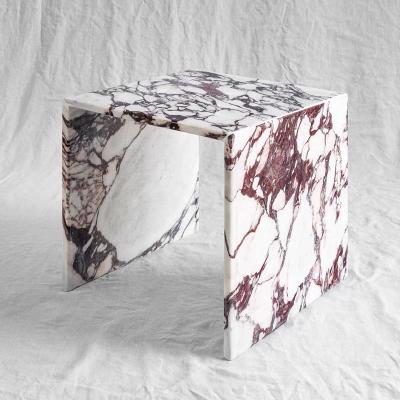 China Luxury Calacatta Violet Marble Stone Side Table Home Decor Sofa Bed High Quality Anti-adjustable for sale