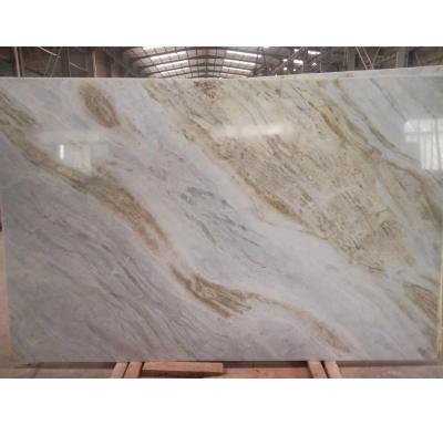 China Modern Polished Light Blue Onyx Marbles Natural Vein Stone Sky Green Flooring Tile for sale