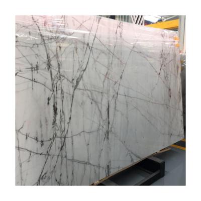 China Factory Price Modern White Marble Slab Turkey Melbourne Marble Tiles With Dark Gray Veins for sale