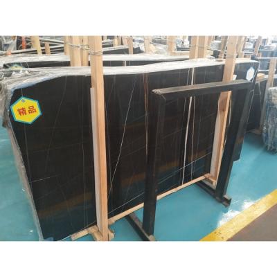 China shopping & Residential Construction Projects Nero Tunisi Gray Aziza Marble Black, Black Aziza Marble Slab, Negro Black Aziza Marble for sale