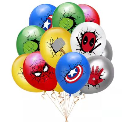 China Latex Marvel Hero Theme Birthday Balloons Party Decorations Avengers Printed 12inch Latex Balloons Party Balloons Party Supplies for sale