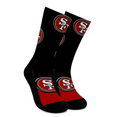 China LOW MOQ LOGO American Football Team Breathable High Quality Custom NFL Team Sports Socks for sale