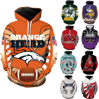 China Breathable Make Your Own Design NFL Football Team 3d Digital Full Print Oversized Pullover Hoodies for sale