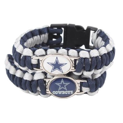 China Other Hot Selling American Football NFL Team Logo Paracord Rescue Bracelet for sale