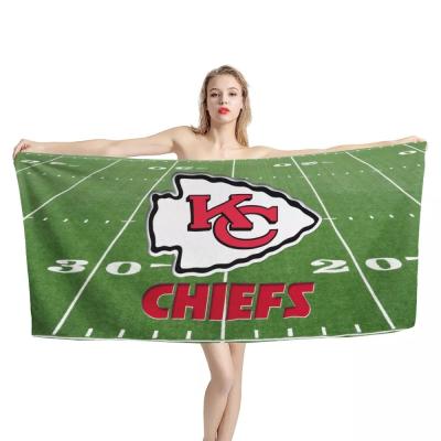 China LOW MOQ NFL 32 Viable Custom Printed Team American Football Swim Beach Towel for sale