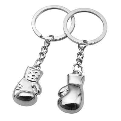 China New Fashion Metal Unisex Key Chains For Boxing Gloves Gym Gift 3d Metal Boxing Gloves Key Chain for sale