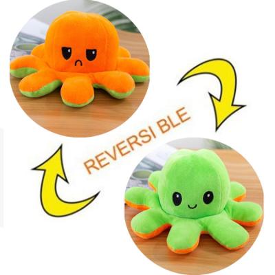 China Wholesale Hot Selling Cute Plush 30cm Double Sided Flip Octopus Doll Reversible Octopus Toy for sale