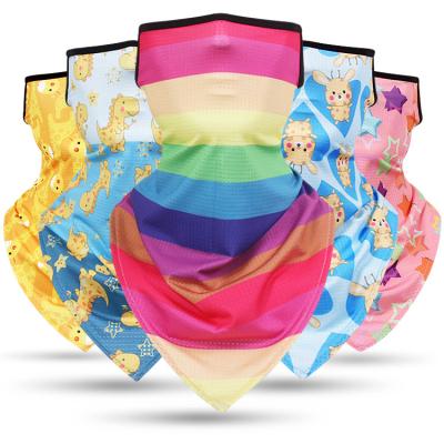 China Wholesale kids triangle ice silk/polyester summer cycling screen printed universal outdoor ice silk bandana for sale