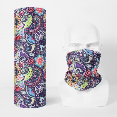 China High Quality Multifunctional Seamless Stretch Bandana Headbands Ice Silk/Polyester Tube Paisley Custom Screen Printed Bandana for sale