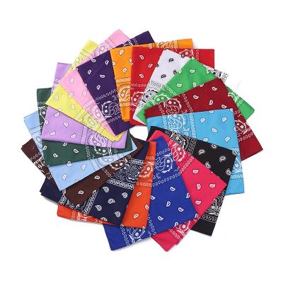 China Wholesale 28g Cotton Polyester Square Paisley Printed Multifunctional Cheap Headscarf Headwear Bandana 210808-05 for sale