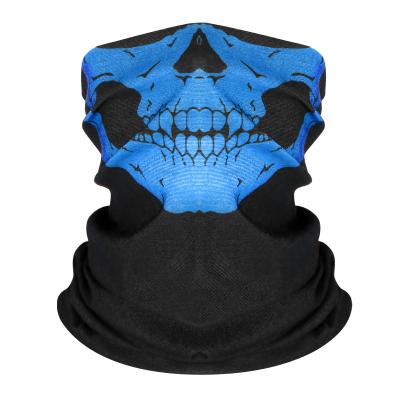 China Multifunctional Wholesale Cheap Magic Cycling Black Skull Tube Multifunctional Outdoor Seamless Bandana for sale