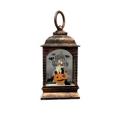 China Hot Selling Modern Simple Style Decorative Vintage Halloween Pumpkin Candle Holder Wooden Lanterns for sale