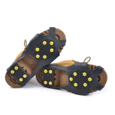 China WINTER CLIMING Classic Designs 10 Teeth Non-Slip Ice Snow Grips Nails Shoes Safe Footwear Protects Spikes For Outdoor Climbing Hiking for sale