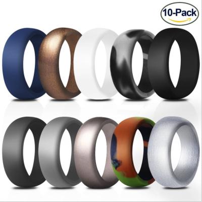 China Hot Selling Amazon Logo Customized Mens Silicone Wedding Ring FASHIONABLE New Designs for sale