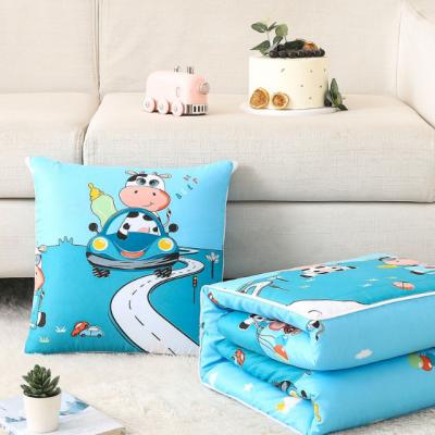 China High Quality PORTABLE Cartoon Dairy Cow Baby and Adult 18*18in Quillow Pillow for Office Nap for sale