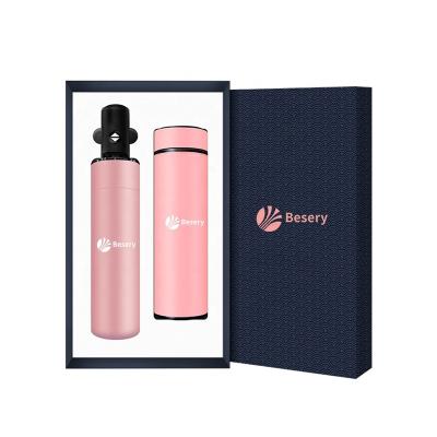 China Corporate Promotion Promotional Business VIP Branded Umbrella Gift Sets Items With Logo For Women for sale