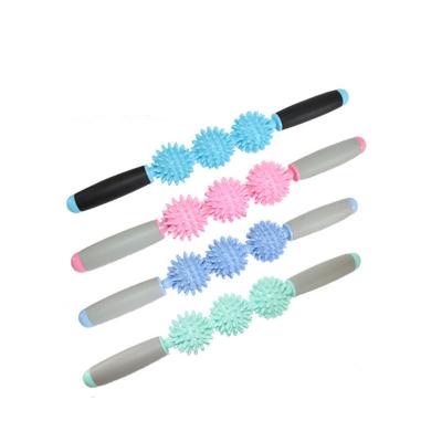 China Body Sport Body Muscle Roller Spiky Ball Back Massage Stick for sale