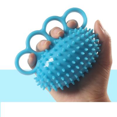 China Hot Selling Silicone Hand Massage Ball Muscle and Hand Strengthener Exerciser for 4 Fingers for sale