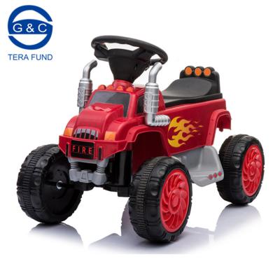 China Ride On Electric Toy Baby 6V4.5ah Battery Control Four Wheels Fire Tricycle And Bike for sale