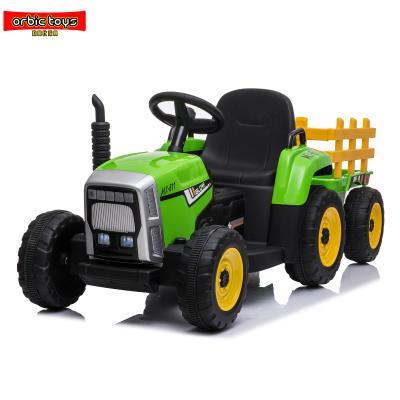 China Ride on Toy Kids Battery Tractor Trailer With 12 Volt Battery and Charger for sale