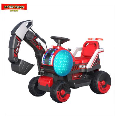 China Ride On Toy Kids Electric Excavator With Arm And Digging Light for sale