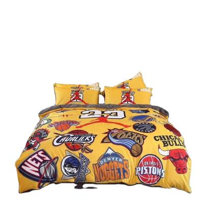 China Luxury 100% Cotton Bed Comforter Cover Bedding Set Basketball Nondisposable Bedding Set Factory Supply Bedding Sets for sale