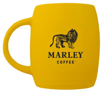 China Wholesale Popular Barrel Shape Ceramic Coffee Mug Stocked Custom Logo, 12oz Coffee Mug For Advertising for sale