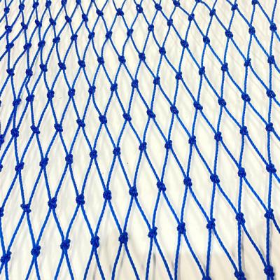 China Multifilament Factory Wholesale High Quality PE Knotted Net Polythene Catch Fishing Net for sale