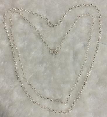 China Mini Pearl Circle Rins Link Chain Sterling Silver Chains With S Shape Clasp for sale