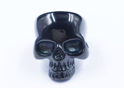 China Wholesale Custom Size 316L Stainless Steel Silver Ring Skull Jewelry For Men for sale