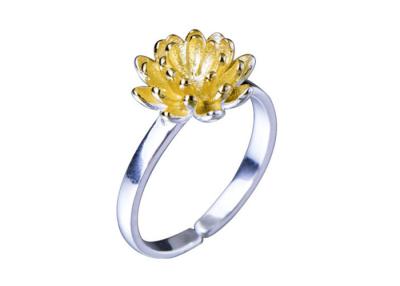 China S925 Silver European and American Temperament Simple Chrysanthemum Open Ring Female Personality Small Fresh Daisy Ring for sale