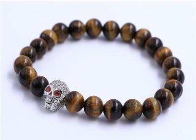 China Fashion Stainless Steel Skull Crystal Bracelet DIY Jewelry Colour Mixture Gemstone Beads for sale