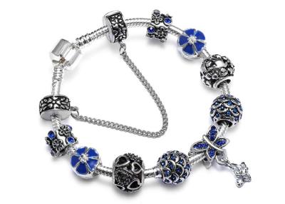 China Dragonfly Diamond Beaded Bracelet Pastoral Series Crystal Flower Bracelet for sale