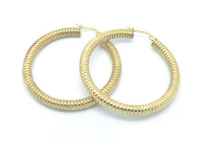 China Fashion 50mm Mens Stainless Steel Hoop Earrings With Craved Snake Line Link for sale