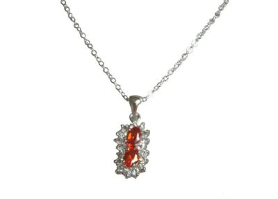 China Mini Peanut 925 Sterling Silver Necklace Chain With Charm Pendant And Shiny Zircon for sale