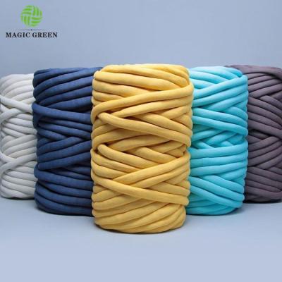 China Fancy Giant Wool Yarn 12 Colors Stock SEAMLESS COTTON D2-3cm Machine Washable 100% Hollow Fiber Filled Tube Braid For Hand Knitting Yarn for sale