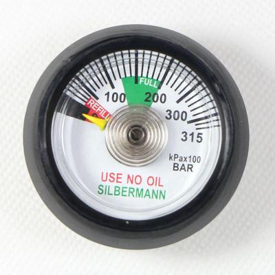 China Stainless Steel Case 1.25inch 1.5inch 3000PSI Oxygen Cylinder Brass Internal UL Listed Medical Pressure Gauge Used On Regulator for sale