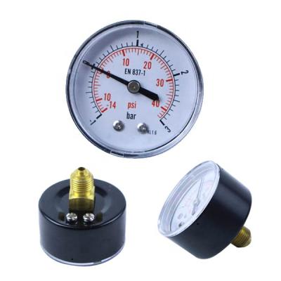 China Stainless steel or black case for option 50mm high quality black steel pressure gauge for bicycle pumps for sale