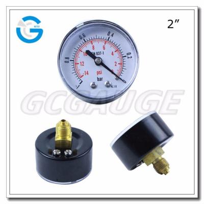 China Stainless steel or black case for option bottom or rear connection negative pressure gauge high quality manufacturer for sale