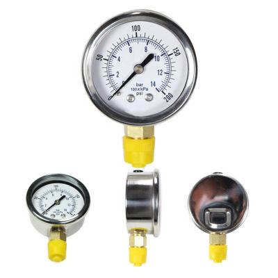 China All Stainless Steel SS 63mm Dial Bourbon Tube Vacuum Pressure Gauge High Quality Price for sale