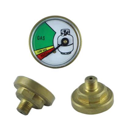 China High Quality Brass 1.25 Mm Inch 35 Lpg Gas Pressure Gauge Meter For Propane Tanks for sale