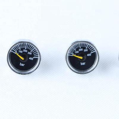 China High Quality Brass Mini Body Spiral Tube Brass Chromed Pressure Gauge 5000 PSI 2000 PSI for sale