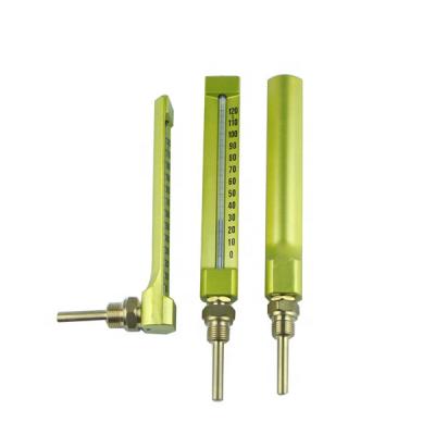 China High Quality Industrial V-shaped Thermometer Brass Hot Water Thermometer for sale