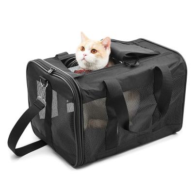 China Sustainable collapsible and durable pet travel carrier soft sided portable bag for cats, small dogs, kittens or puppies for sale